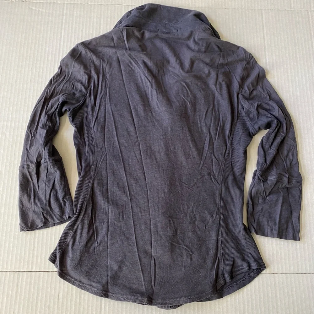 Standard James Perse navy blue sheer slub side Size 2 - Picture 3 of 14